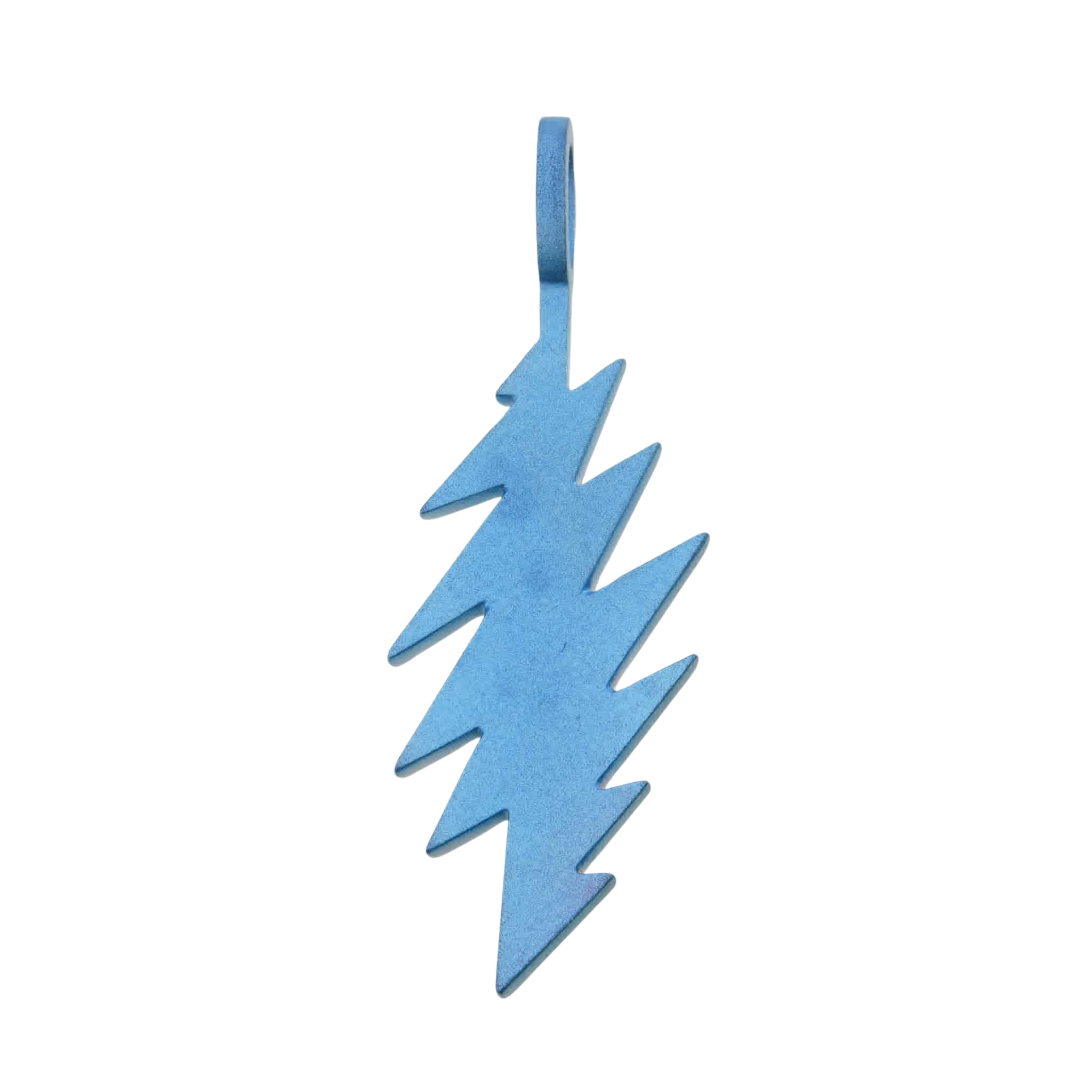 Grateful Dead “Blue Shiny” Titanium Lightning Bolt Pendant